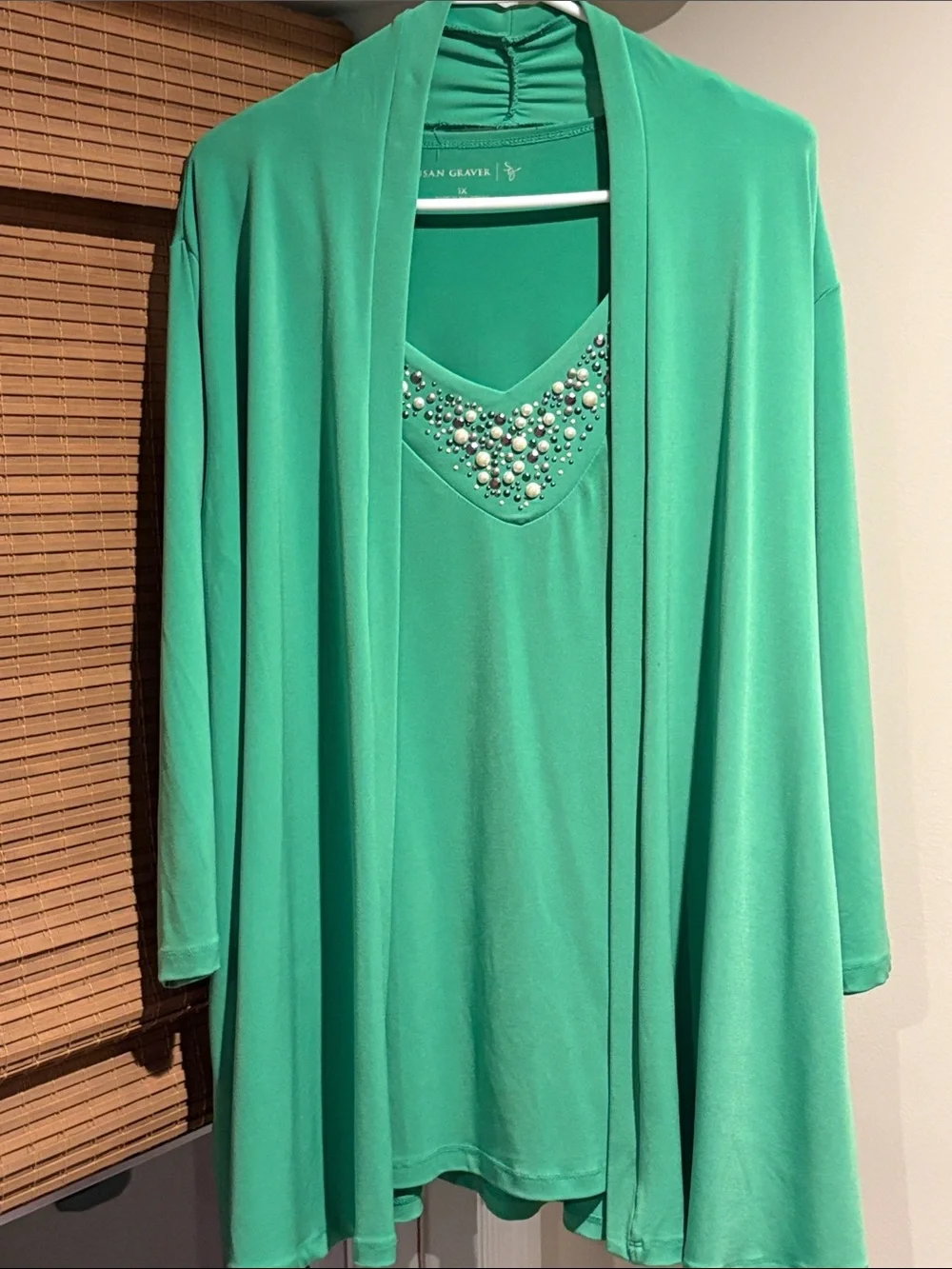 Susan Graver 1X Tank and Cardigan Set